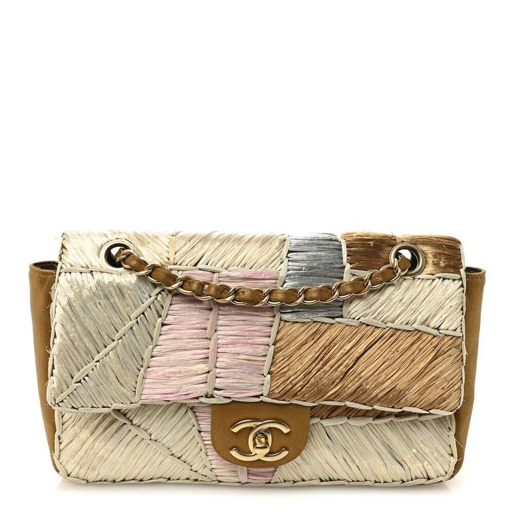 Chanel Metallic Woven Raffia Patchwork #263658C27B